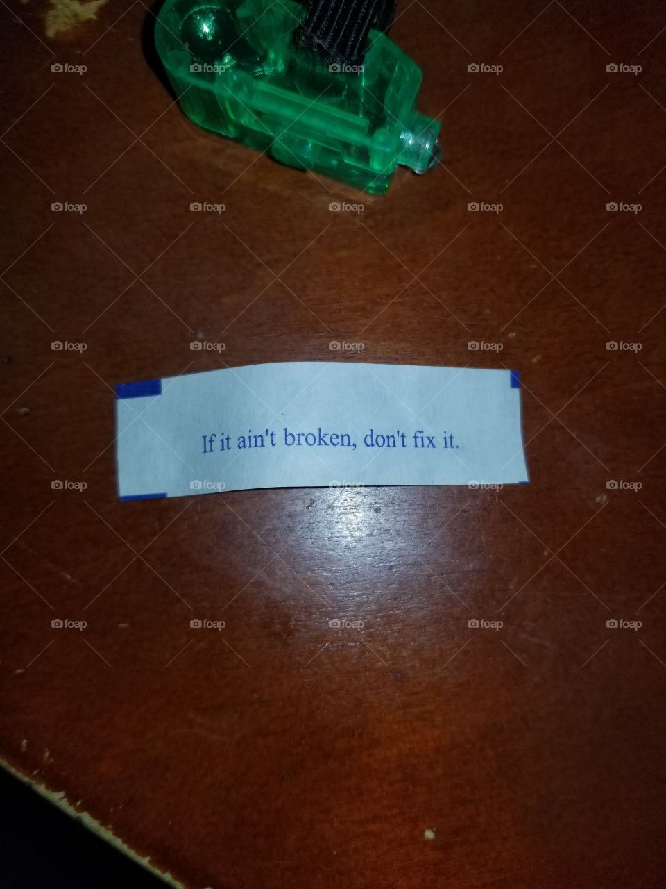 An actual true fortune this time.