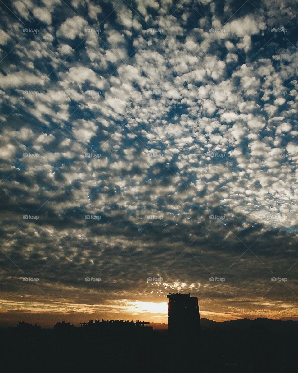Sunset in Santiago, Chile