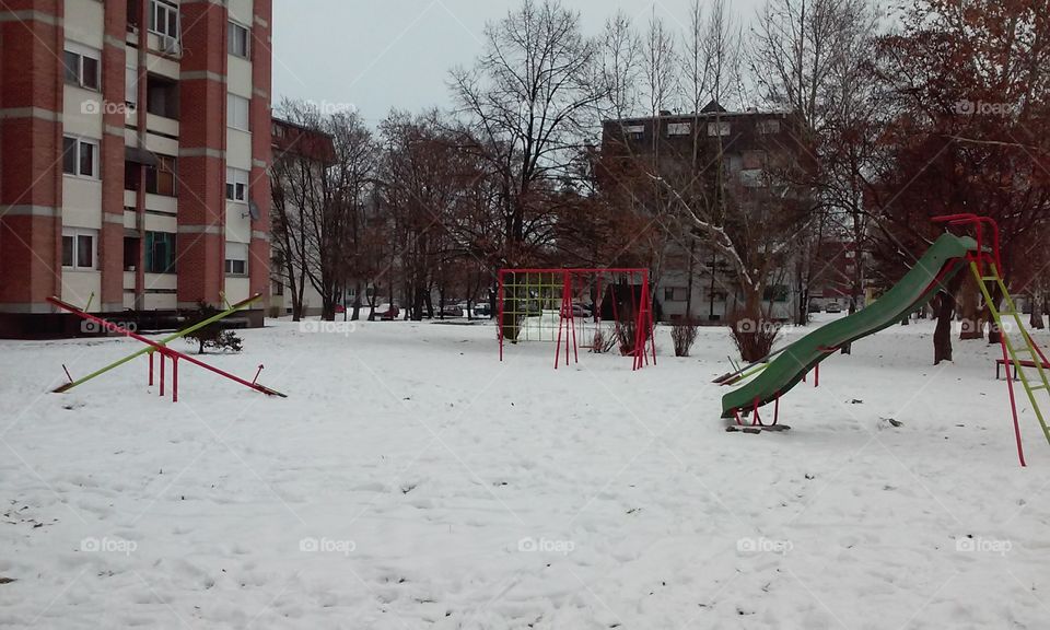 #playground#snow