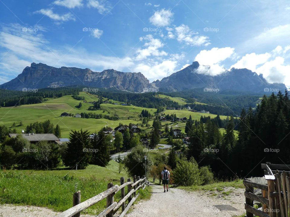 A summer walk in The Dolomite mountains