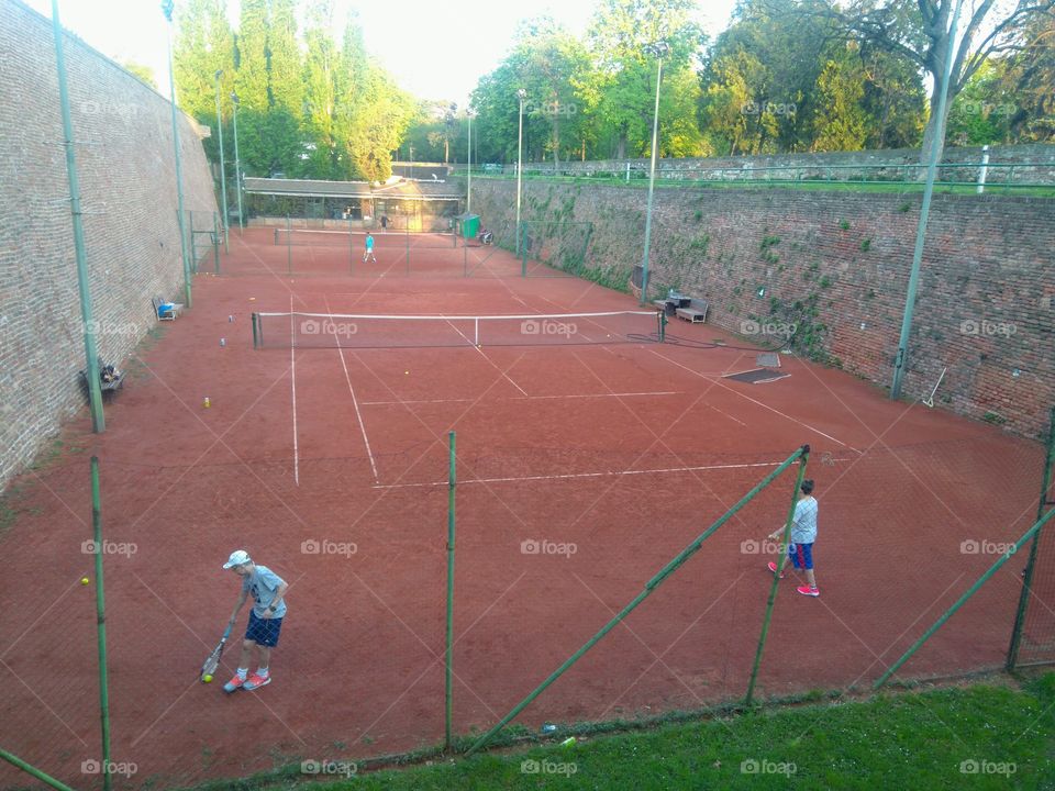 Tennis courts on Kalemegdan