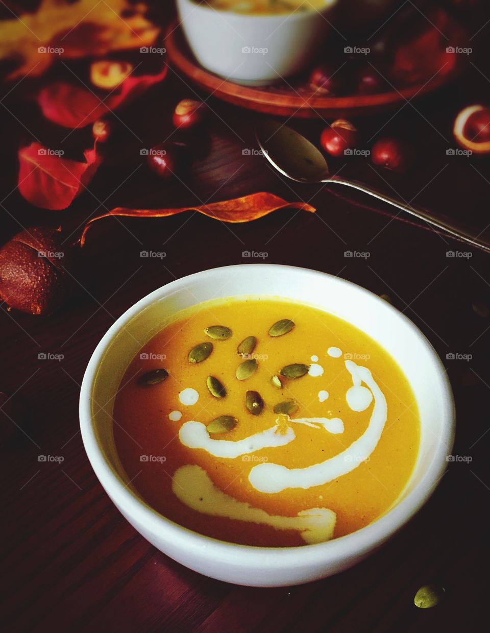 Warm Pumpkin soup with cream