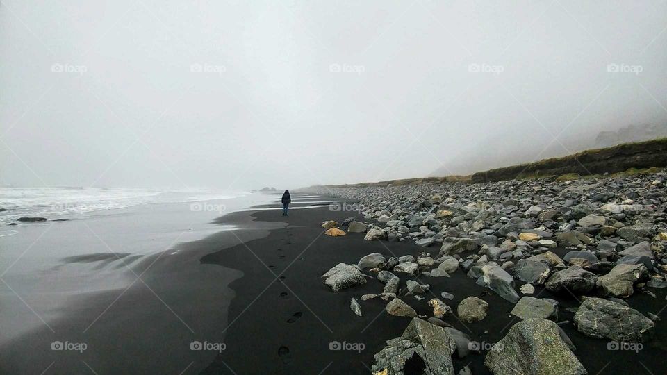 Black Sand Beaches along Iceland