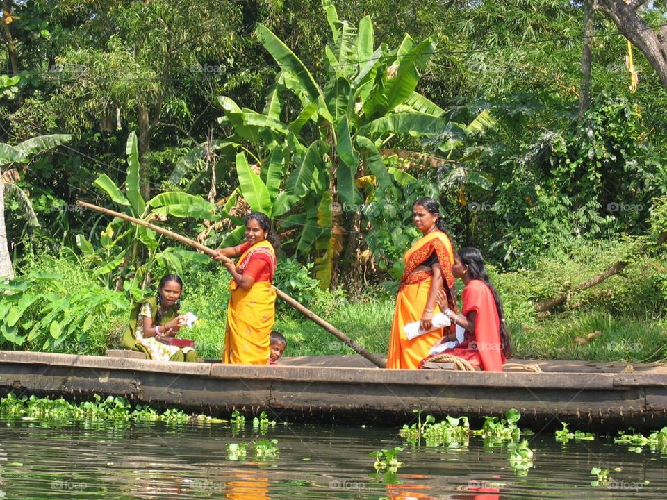 river boat women indian by anetteaventyr