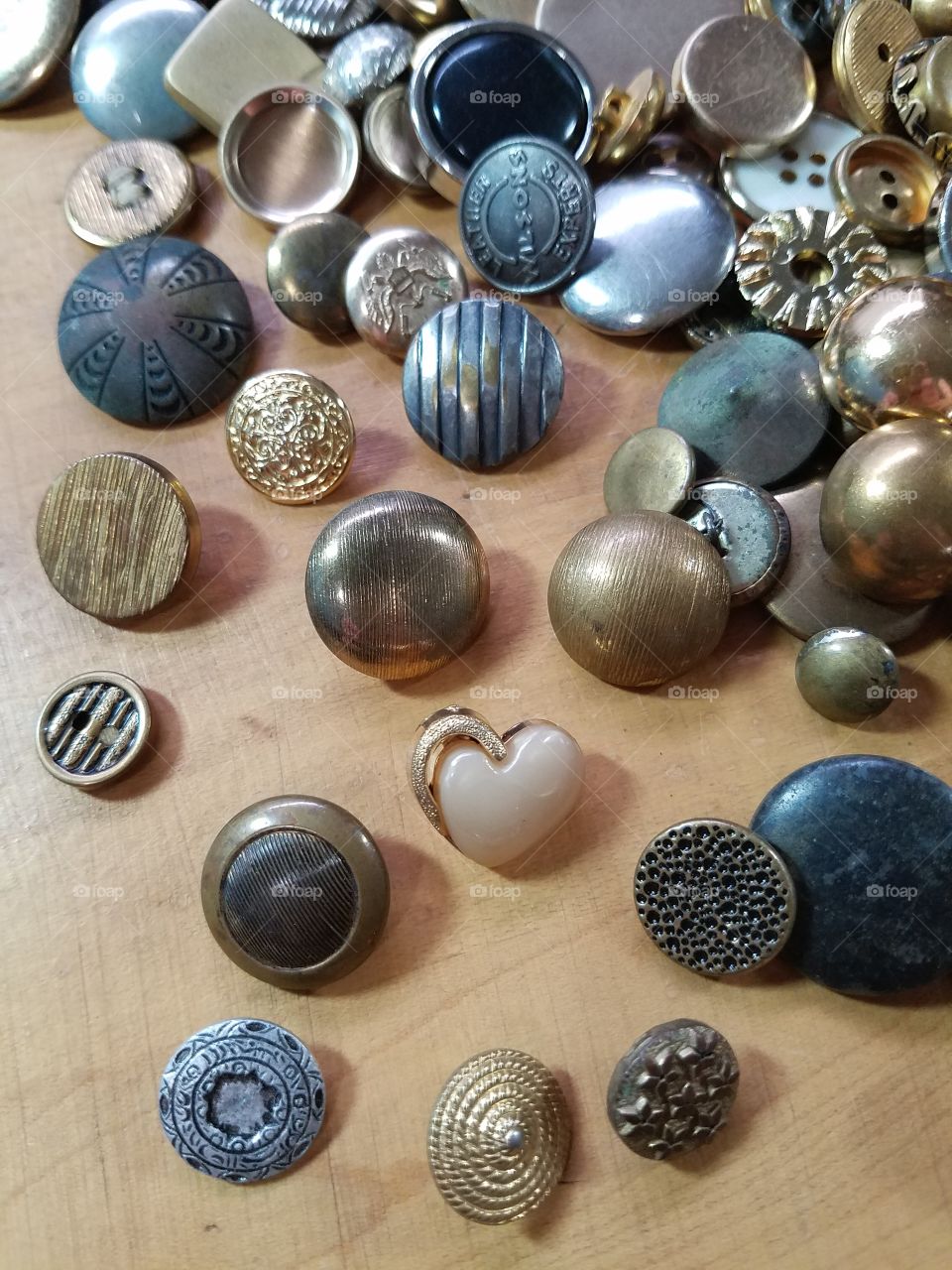 Vintage metal buttons
