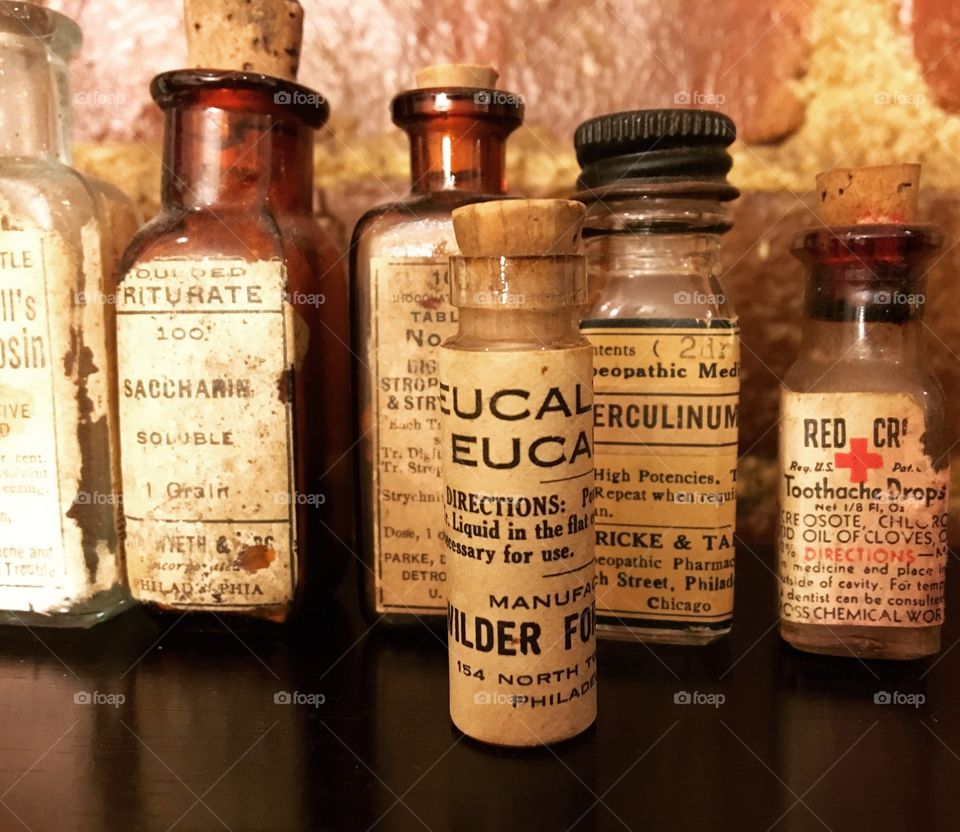 Antique 
Medical bottles 