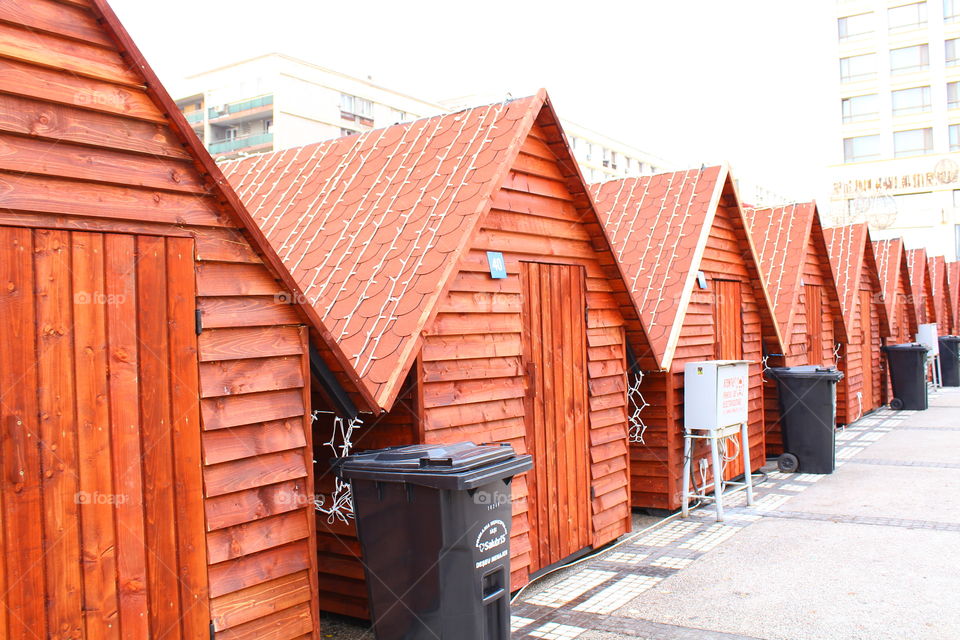 wooden marketplace