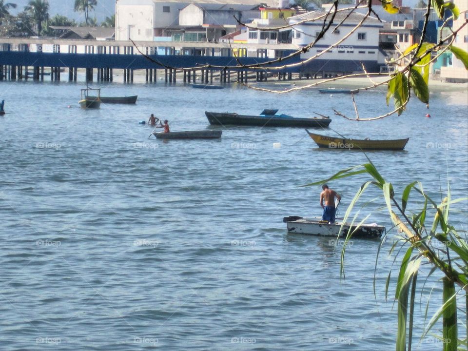 Fishermen. Santos/Brazil