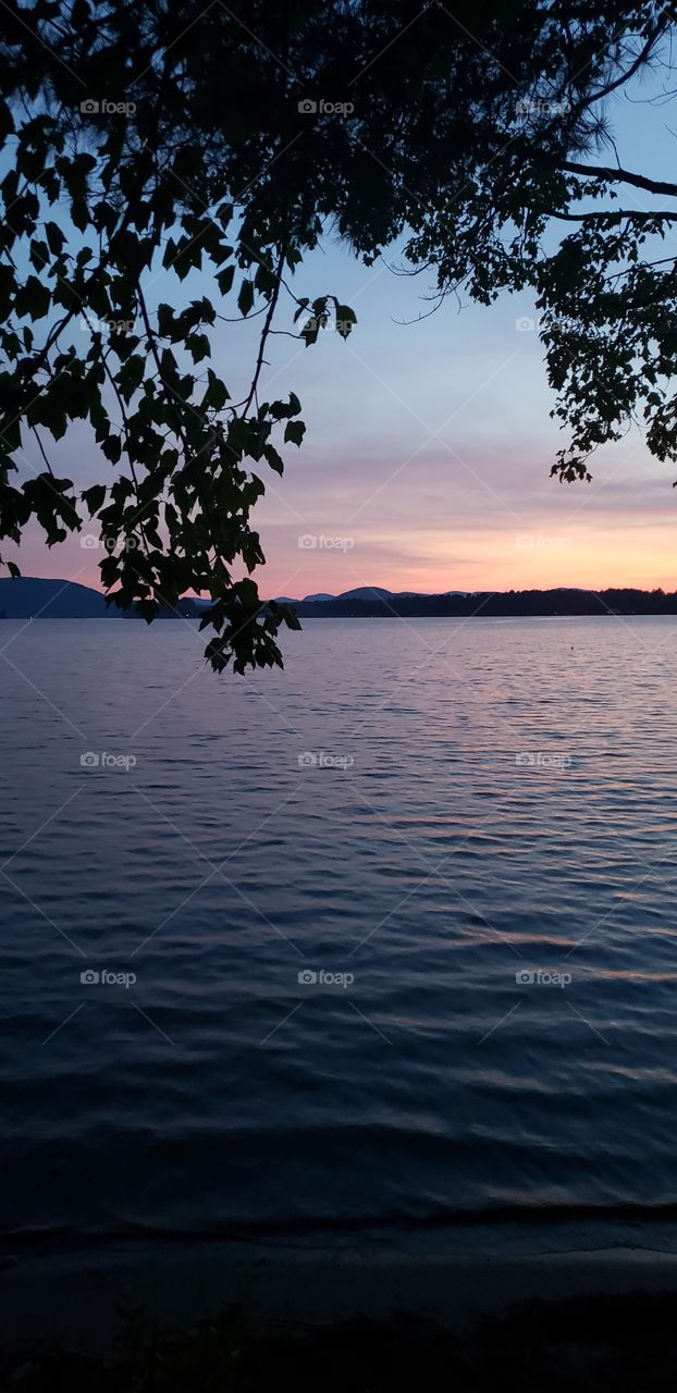 Pink skies in the Adirondacks