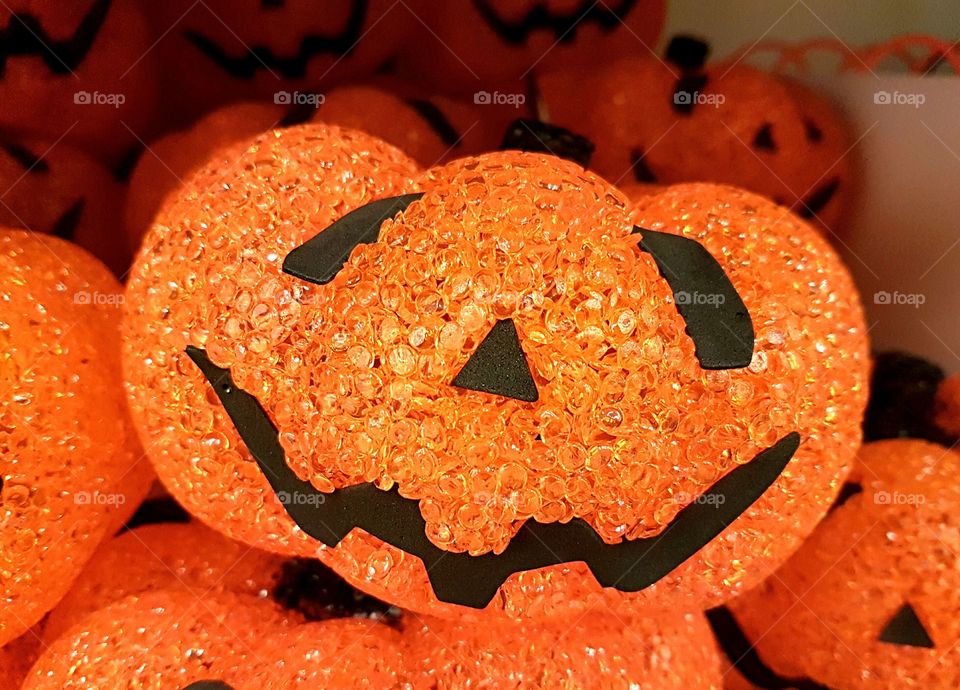 Halloween decorated pumpkin