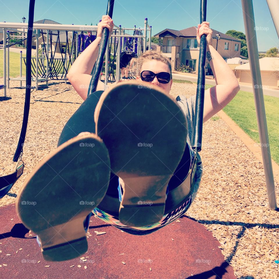 Mummy swing fun!