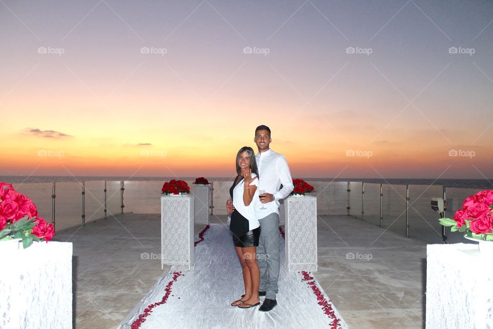 Portrait of cute couple