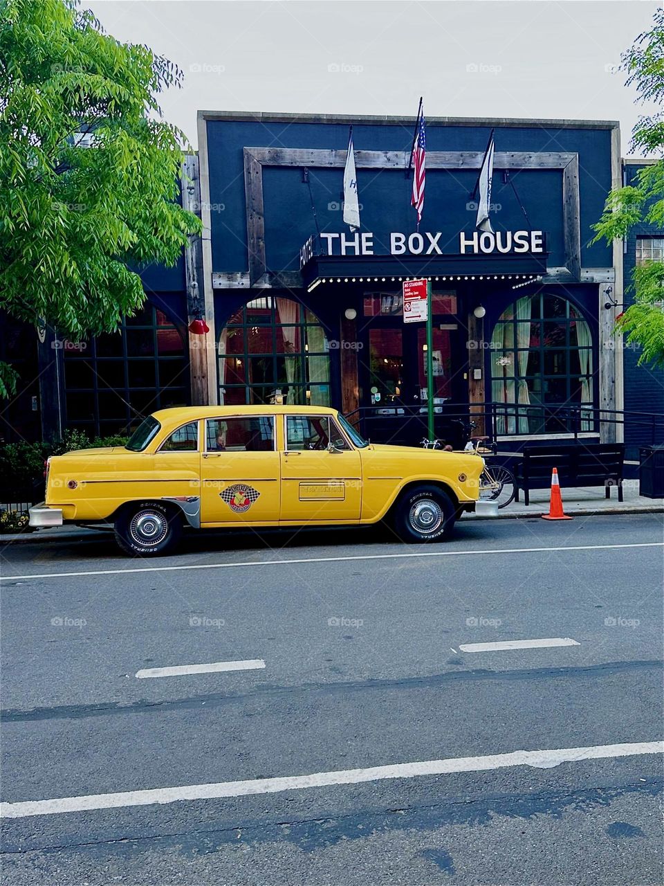 This is “THE BOX HOUSE HOTEL” on “Box Street” in “Greenpoint”, Brooklyn not far from “Newtown Creek” and the “Pulaski Bridge”. At least one yellow cab is parked in front of the hotel at all times. 2024. Hypnotic Productions