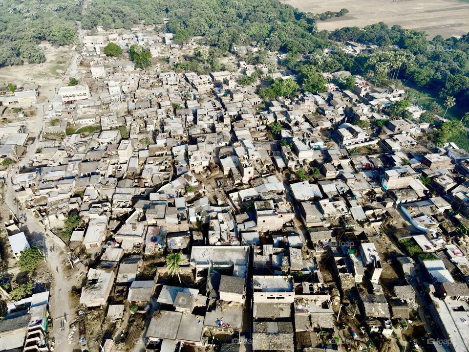 A muted amazing scene of a village