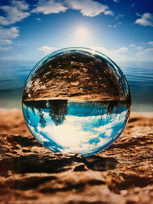 Magic of beautiful crystal ball