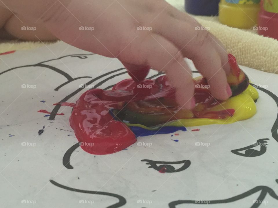 Coloring with paint