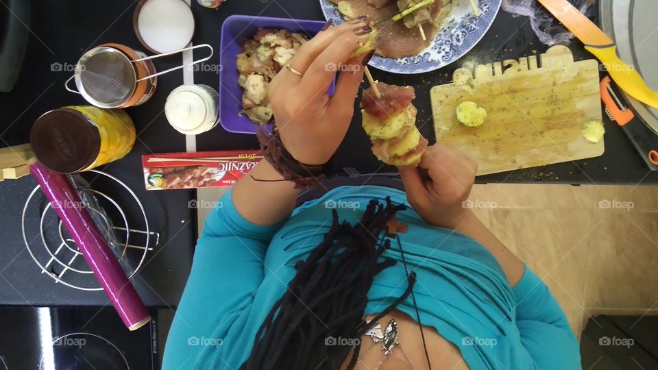 Enjoying in making barbeque - Greece taste - play like game 😊