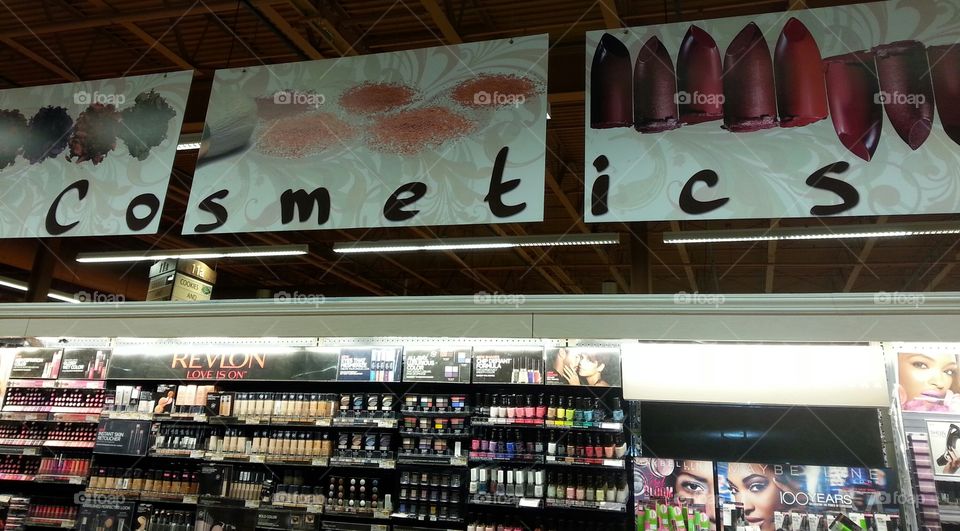 Cosmetics. Cosmetic display