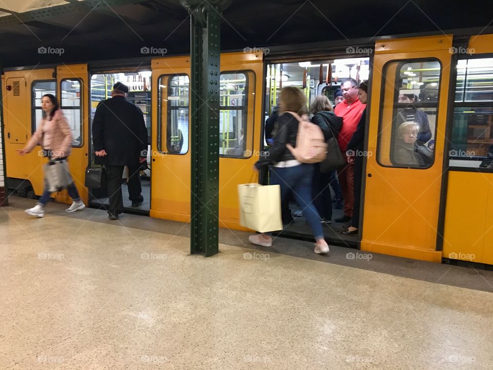 Subway in Budapest Hungaria 