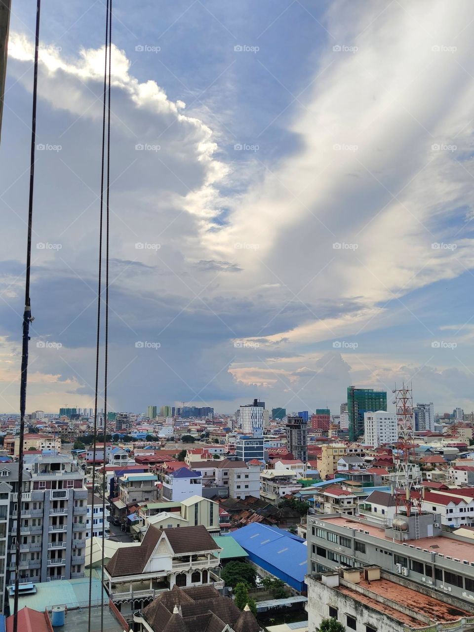 Amazing clouds over Phnom Penh Cambodia