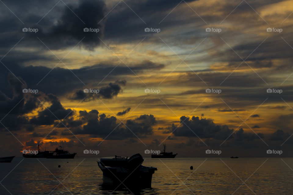 Sunset on Little Corn Island in Nicaragua 