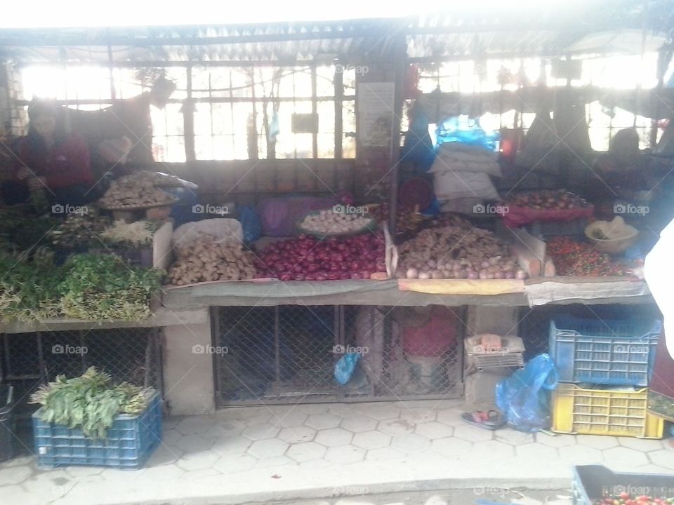 Vegetable shop of Nepal