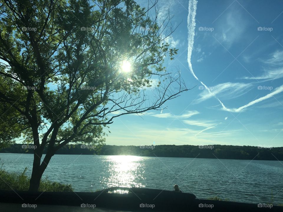 A glorious site, as we sat at the local reservoir one day. I love how the sun reflects off of the water.