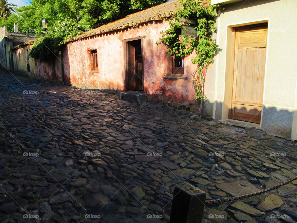 street houses cobble stones colonia del sacramento by jpt4u