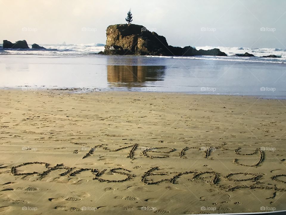 Cornwall sends a message to its fellow man from the wonderful coastline, that it is renowned for.