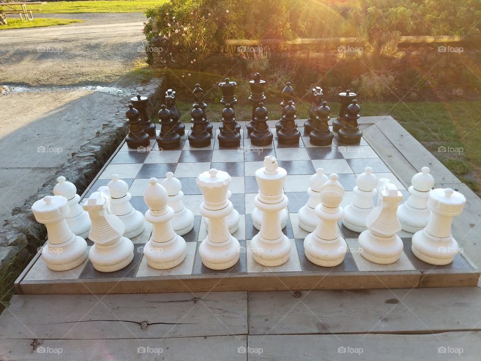 big chess board at Cama Beach State Park. Camano Island, Washington. 6/20/2016.
