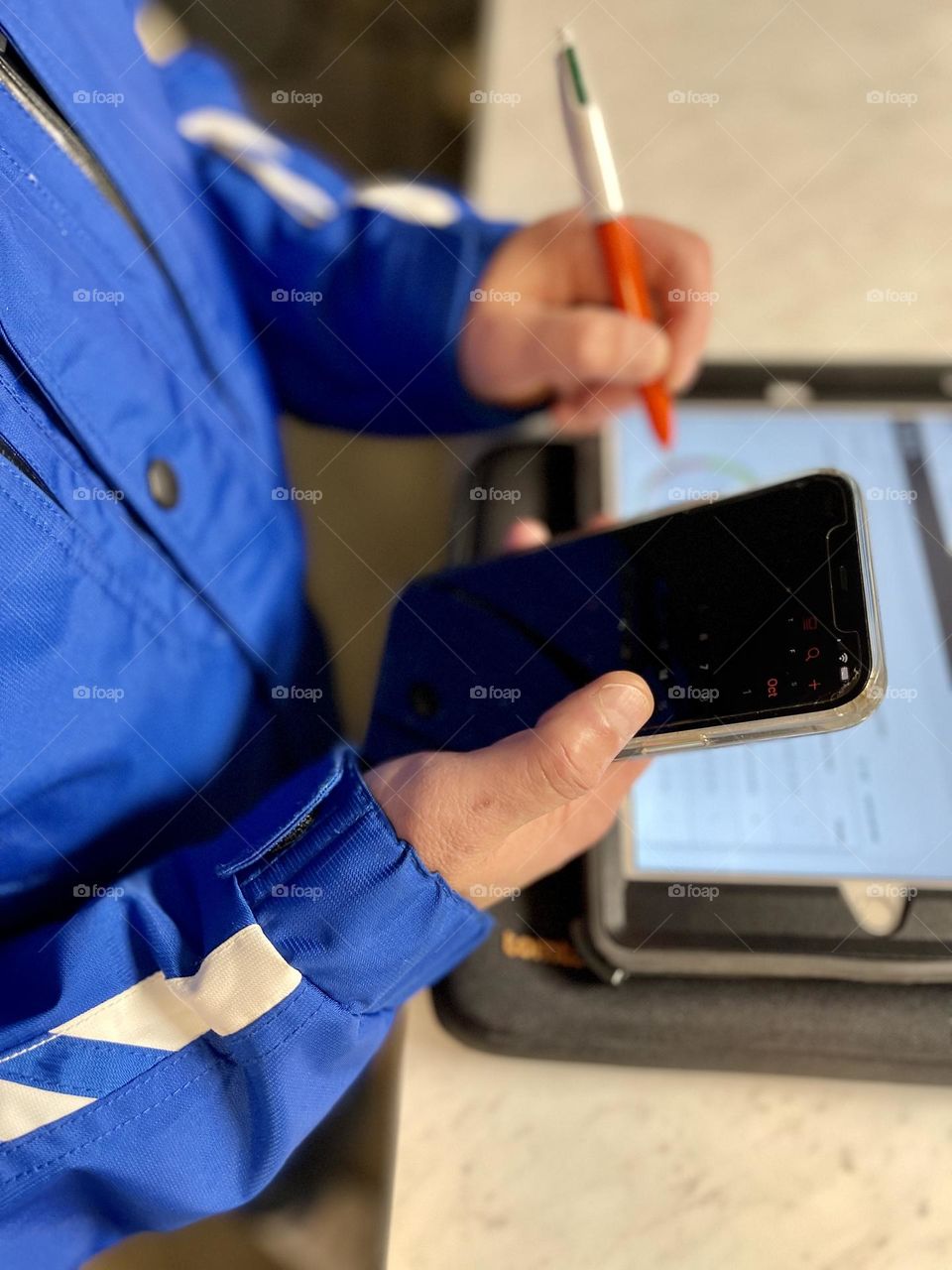 Man holds smartphone in his hands