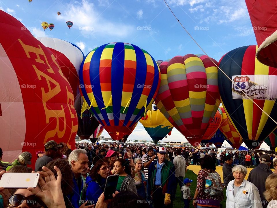 Balloon Fiesta 2015 ABQ. Up in the action, shot of some great colorful balloons!
