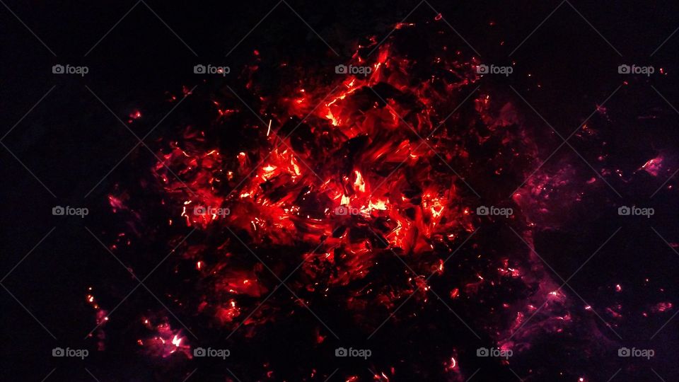 Hot coals