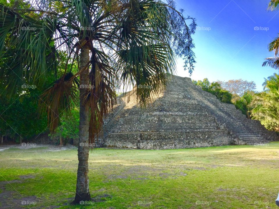 Chacchoben Mayan Ruins Pyramid