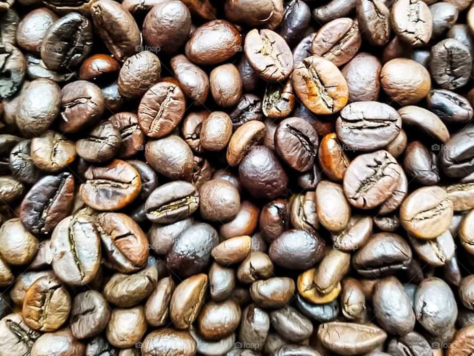 roasted coffee beans, can be used as a background