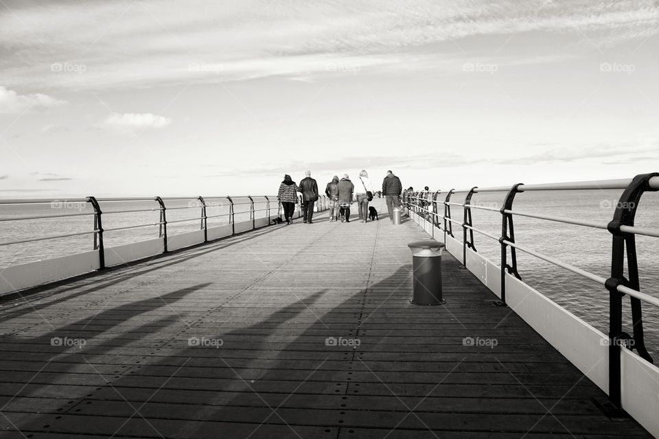 Walking on Saltburn Pier