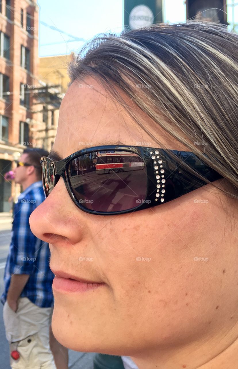 Street car reflection 