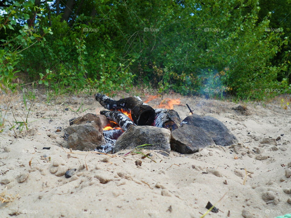 Bonfire on the beach