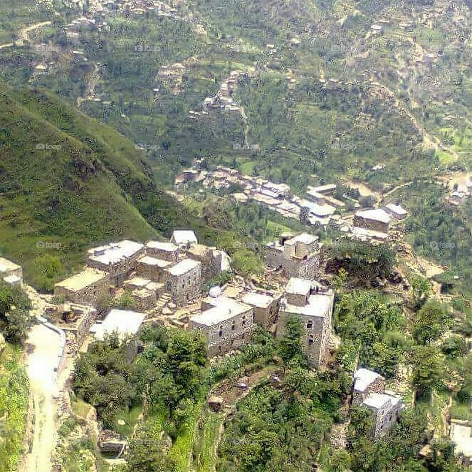 Glory be to God, the magnificent and picturesque view and the natural green trees are a view that is nothing more wonderful than it