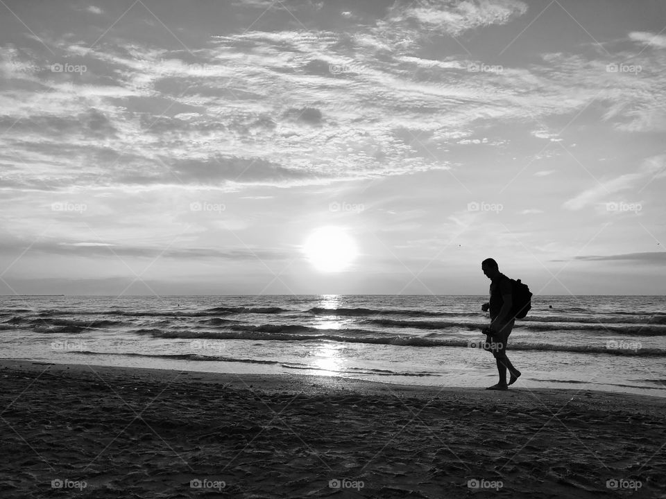 At the beach