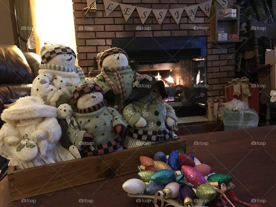 Setting up for Christmas 
