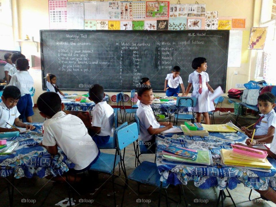 Sri lankan school class room