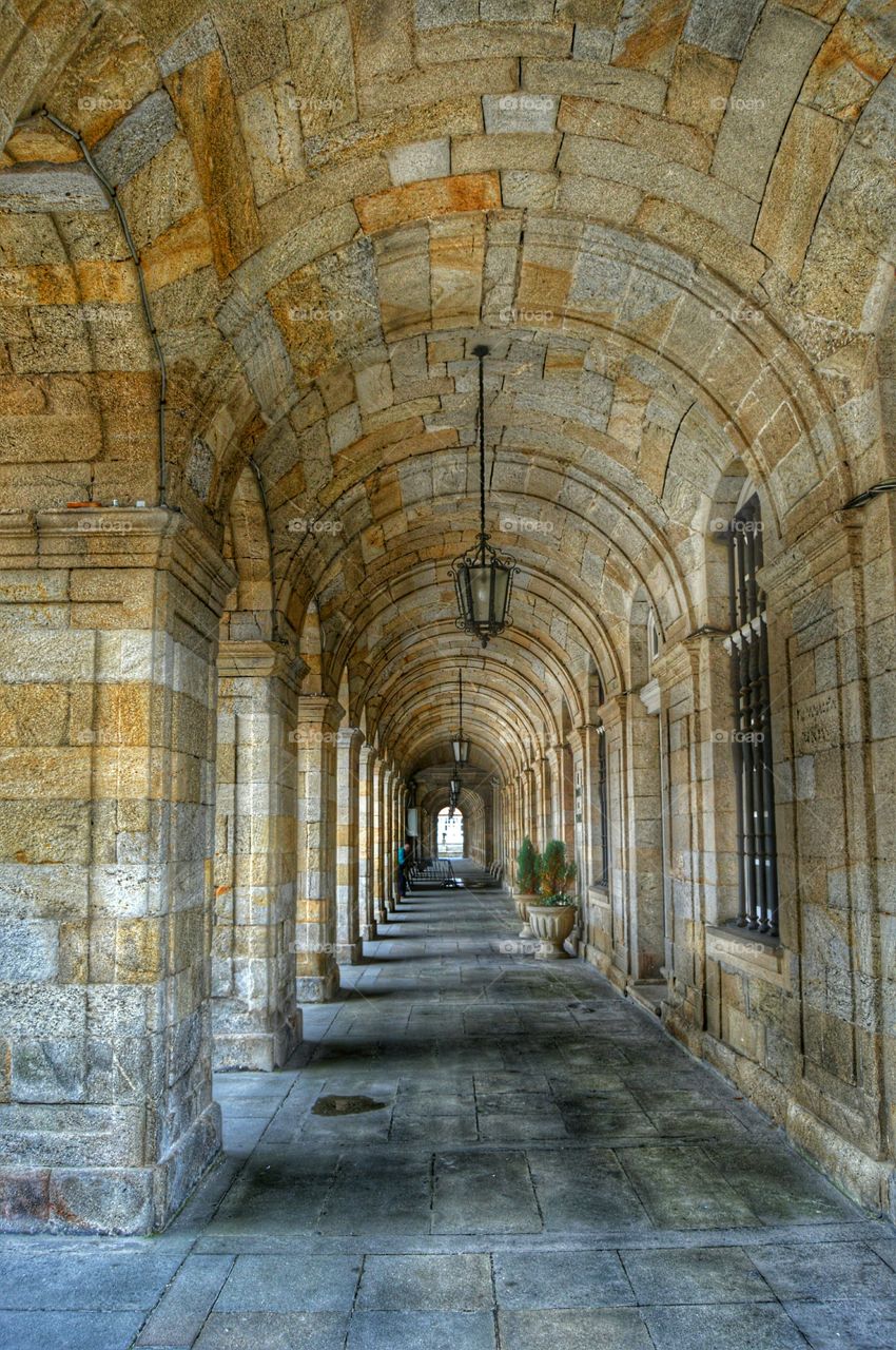 Arcade, Pazo de Raxoi. Pazo de Raxoi, Santiago de Compostela, Spain