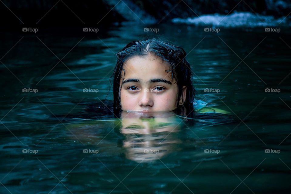 Diving into natural water body