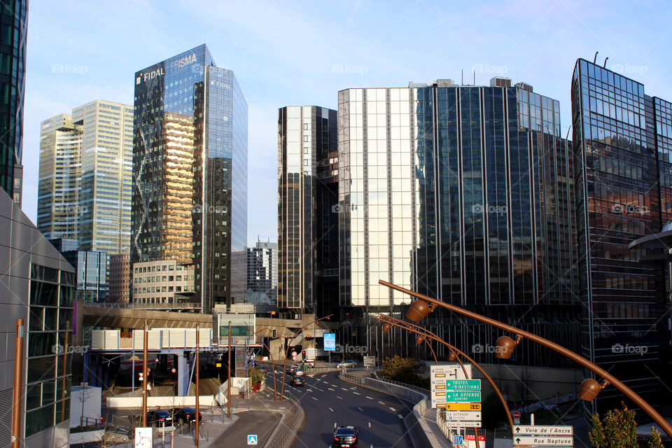 Buildings in The financial district,Le Defence,Paris