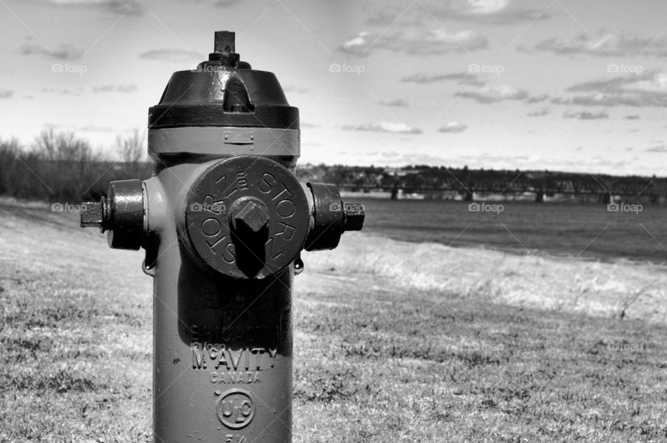 Up close fire hydrant