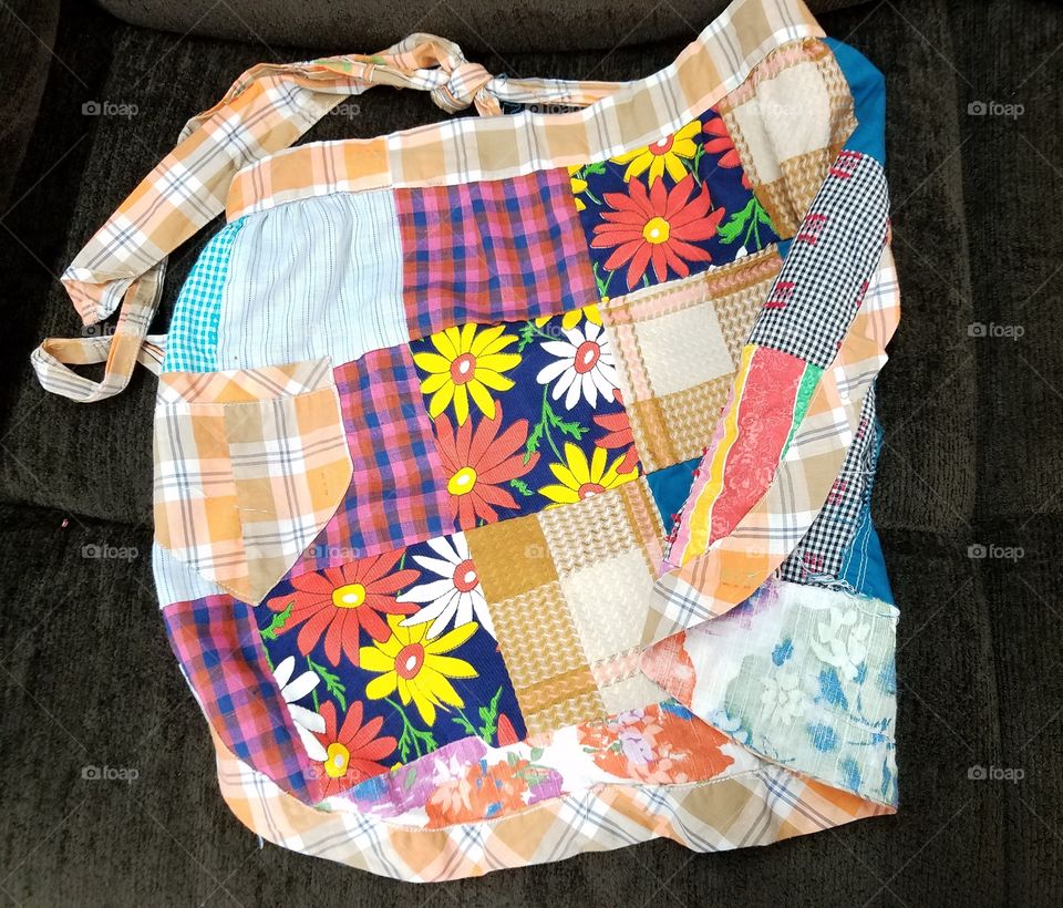 Handmade quilted apron