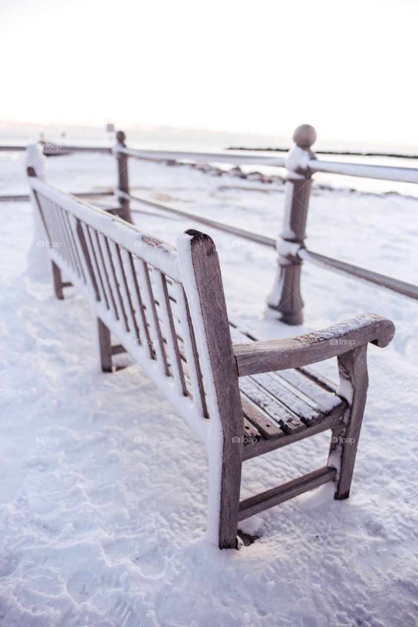 Super cold, snowy sunrise from VB! 