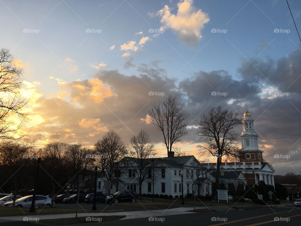 Danbury in the evening light