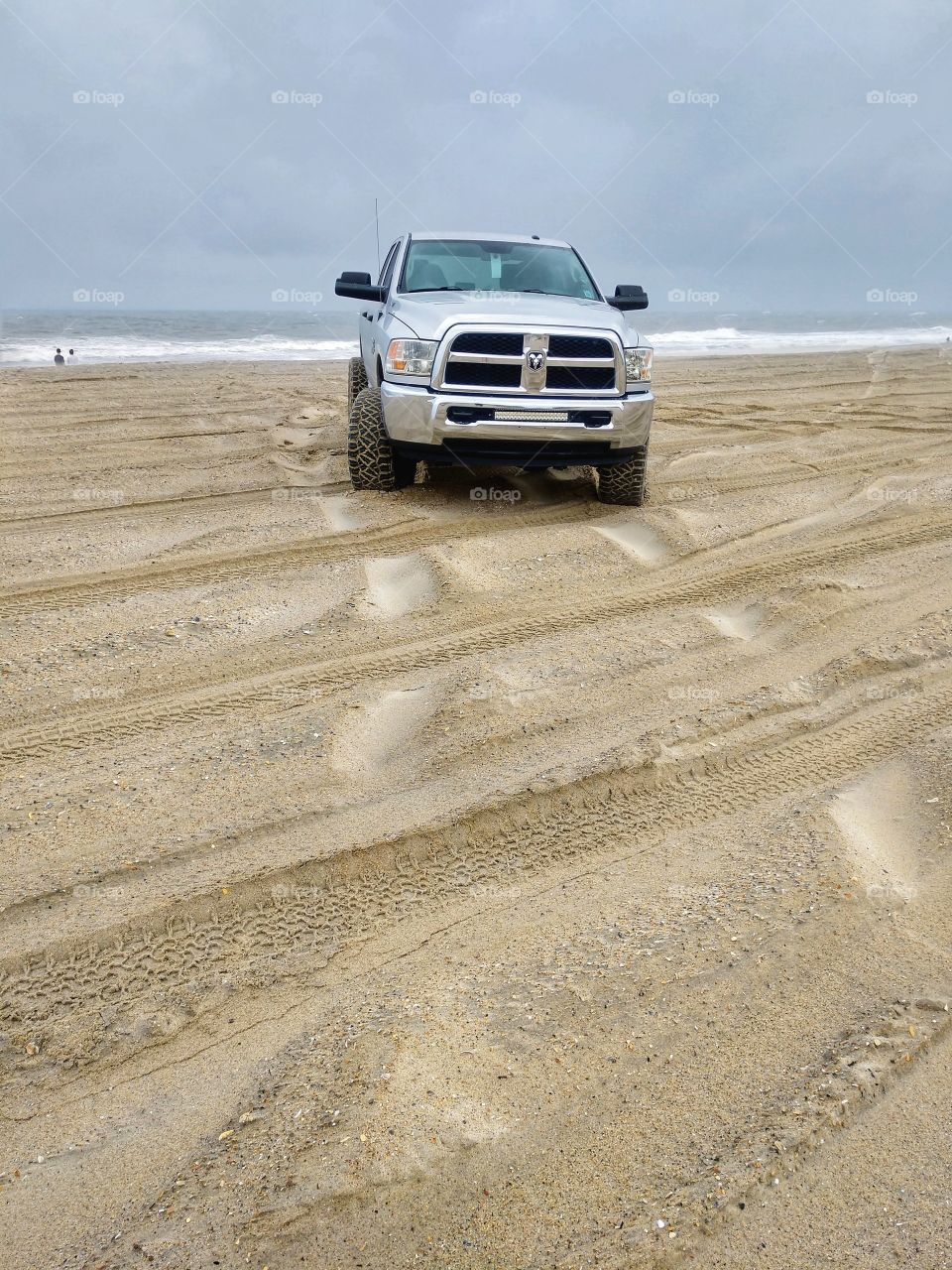 truck on beach